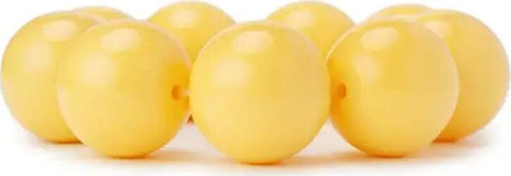 MYA-ACCESSORIES-|-Bracciale-con-sfere-XXL-elastico-in-acrilico-giallo