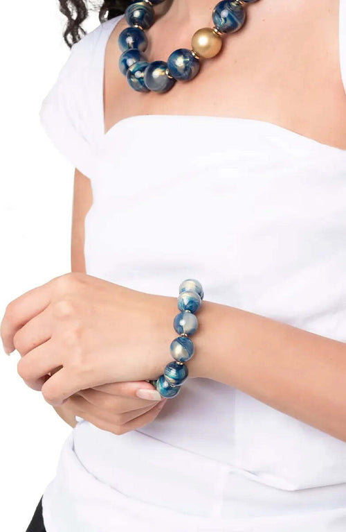 MYA-ACCESSORIES-|-Bracciale-elastico-con-sfere-dalle-nuances-blu