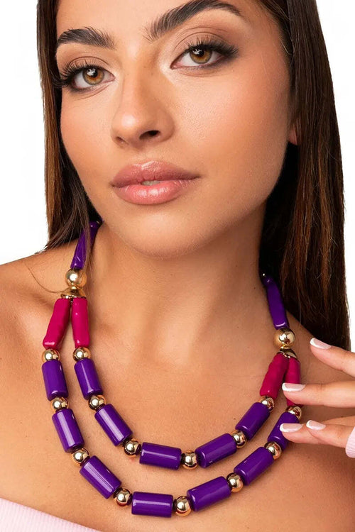 MYA-ACCESSORIES-|-Collana-a-due-fili-in-resina