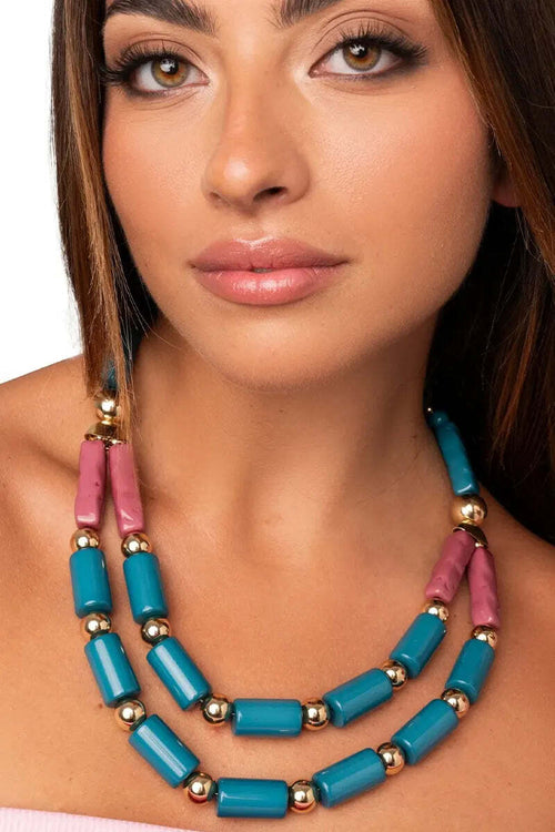 MYA-ACCESSORIES-|-Collana-a-due-fili-in-resina