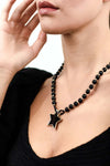 MYA-ACCESSORIES-|-Collana-con-pietre-nere-e-pendente-a-stella