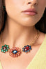 MYA-ACCESSORIES-|-Collana-girocollo-a-catena-con-tre-charms-a-fiori
