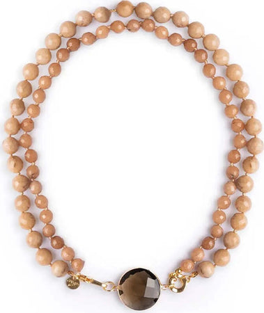 MYA-ACCESSORIES-|-Collana-girocollo-con-doppio-filo-di-pietre-dure