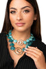 MYA-ACCESSORIES-|-Collana-girocollo-due-linee-con-pietre-in-acrilico-e-inserti-spirale
