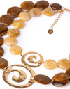 MYA-ACCESSORIES-|-Collana-girocollo-due-linee-con-pietre-in-acrilico-e-inserti-spirale