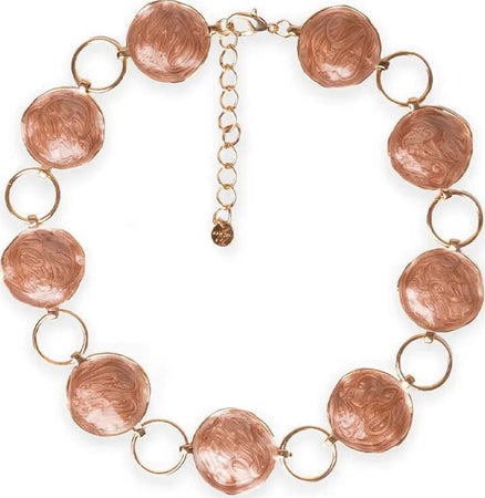 MYA-ACCESSORIES-|-Collana-girocollo-in-metallo-con-cerchi-marmorizzati