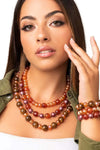 MYA-ACCESSORIES-|-Collana-girocollo-multilinee-in-acrilico-arancio