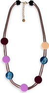 MYA-ACCESSORIES-|-Collana-laccio-bronzato-con-inserti-circolari-in-acrilico