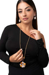 MYA-ACCESSORIES-|-Collana-lunga-a-catena-con-pendente-a-fiore-in-vetro