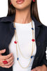 MYA-ACCESSORIES-|-Collana-lunga-a-catena-doppio-filo-con-fiori-smaltati