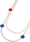 MYA-ACCESSORIES-|-Collana-lunga-a-catena-doppio-filo-con-fiori-smaltati