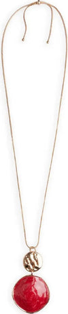 MYA-ACCESSORIES-|-Collana-lunga-con-pendente-circolare-marmorizzato