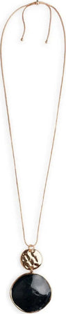 MYA-ACCESSORIES-|-Collana-lunga-con-pendente-circolare-marmorizzato