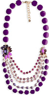 MYA-ACCESSORIES-|-Collana-multifilo-con-pietre-in-resina-e-fiore-in-vetro