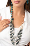 MYA-ACCESSORIES-|-Collana-multifilo-in-metallo-con-pietre-in-acrilico-e-vetro
