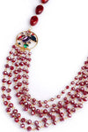 MYA-ACCESSORIES-|-Collana-multifilo-in-metallo-con-pietre-in-acrilico-e-vetro