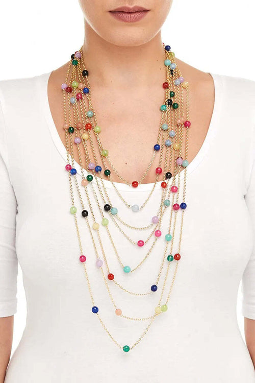 MYA-ACCESSORIES-|-Collana-multilinee-in-pepite-di-vetro