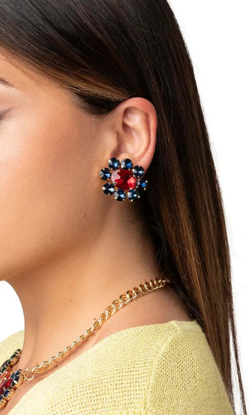 MYA-ACCESSORIES-|-Orecchini-a-clip-a-forma-di-fiore-in-vetro