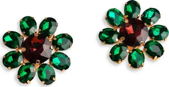 MYA-ACCESSORIES-|-Orecchini-a-clip-a-forma-di-fiore-in-vetro