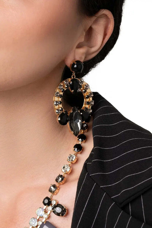 MYA-ACCESSORIES-|-Orecchini-pendenti-base-circolare-in-metallo-con-pietre