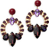 MYA-ACCESSORIES-|-Orecchini-pendenti-base-circolare-in-metallo-con-pietre
