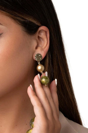 MYA-ACCESSORIES-|-Orecchini-pendenti-con-sfere-in-acrilico