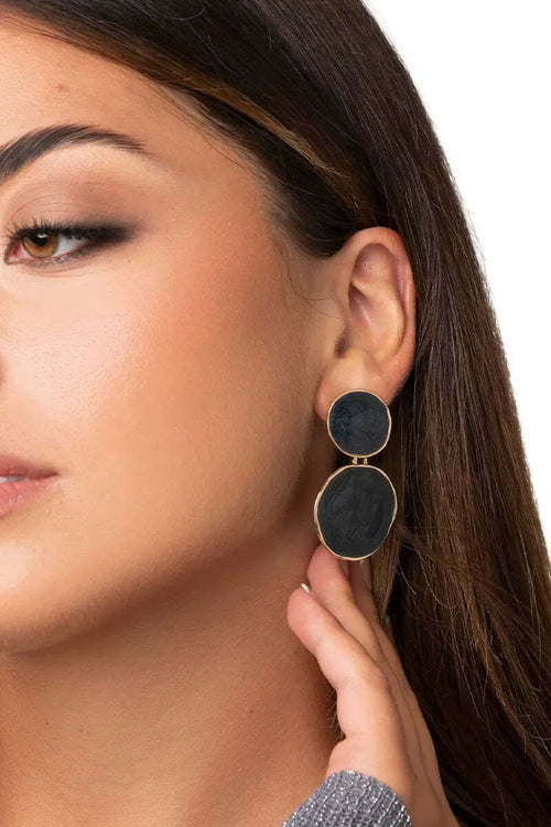 MYA-ACCESSORIES-|-Orecchini-pendenti-doppio-cerchio-marmorizzato
