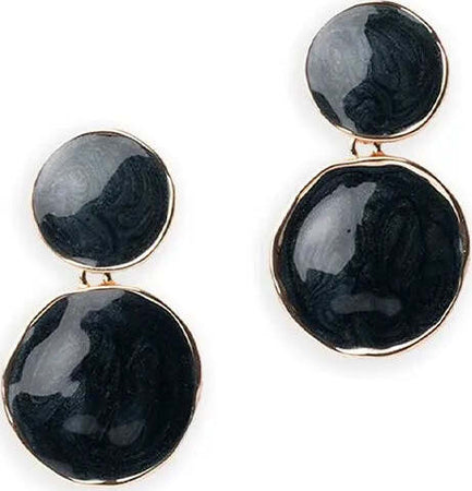 MYA-ACCESSORIES-|-Orecchini-pendenti-doppio-cerchio-marmorizzato