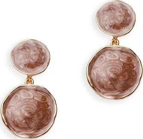 MYA-ACCESSORIES-|-Orecchini-pendenti-doppio-cerchio-marmorizzato