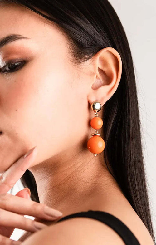 MYA-ACCESSORIES-|-Orecchini-pendenti-due-sfere-acrilico