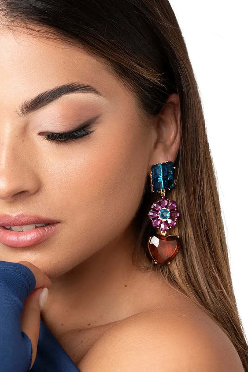 MYA-ACCESSORIES-|-Orecchini-pendenti-fiore-cuore-in-acrilico-trasparente