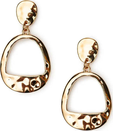 MYA-ACCESSORIES-|-Orecchini-pendenti-ovali-martellati