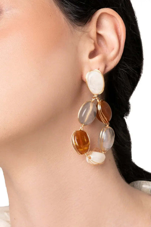 MYA-ACCESSORIES-|-Orecchini-stile-goccia-con-pietre-in-acrilico