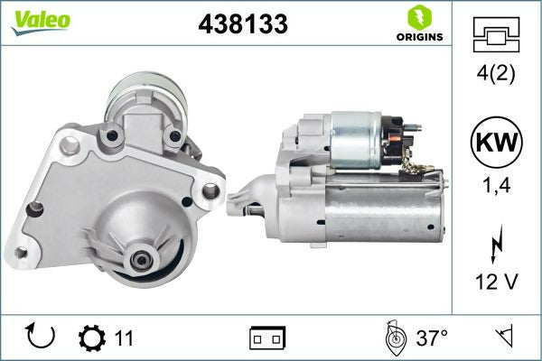 MOTORINO AVVIAMENTO PEUGEOT P206 1.4-16 HDI VALEO 438133