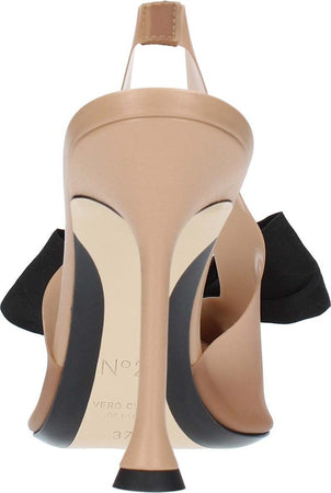NÂ°21-Scarpe-con-Tacco-Marrone-nero-da-donna