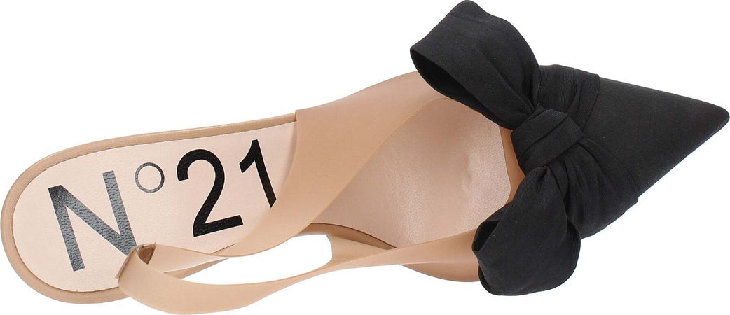 NÂ°21-Scarpe-con-Tacco-Marrone-nero-da-donna