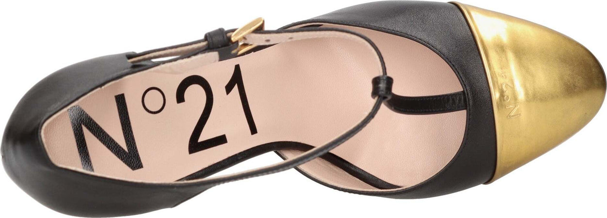 NÂ°21-Scarpe-con-Tacco-Nero-da-donna