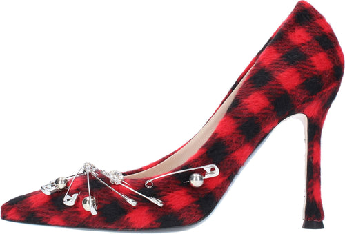 NÂ°21-Scarpe-con-Tacco-Rosso-nero-da-donna