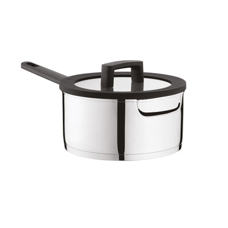 Set pentole Berghoff Uqonic Downdraft 7 pezzi con coperchi rotanti, acciaio inox, antiaderente CeraGreen, adatto a tutti i piani inclusi downdraft