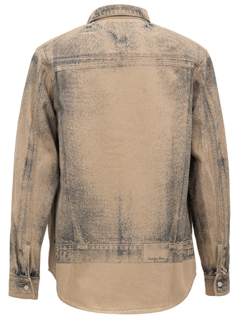 Dior Overshirt con stampa all over da uomo