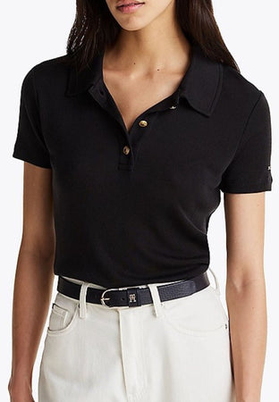 Tommy Hilfiger POLO SLIM GB SLEEK LYOCEL POLO SS da donna