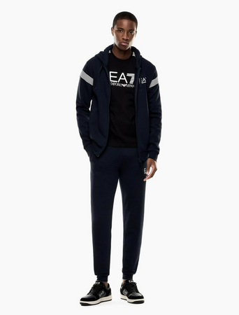 Emporio Armani T-Shirt Uomo Girocollo 7 Lines in Jersey Di Misto Cotone Asv