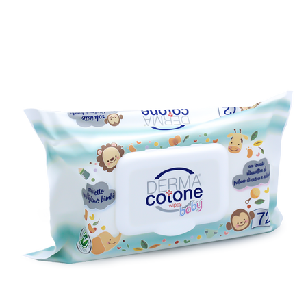 DERMACOTONE Baby Salviettine Detergenti delicate ed emollienti - profumo AVENA E CALENDULA - per pelli sensibili - 12 pacchi da 72 salviettine - 864 salviettine