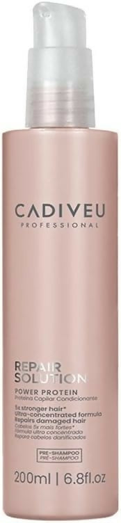 Cadiveu repair solution power addiction fluid leave in 215 ml, ricarica di proteine che fortificano i capelli