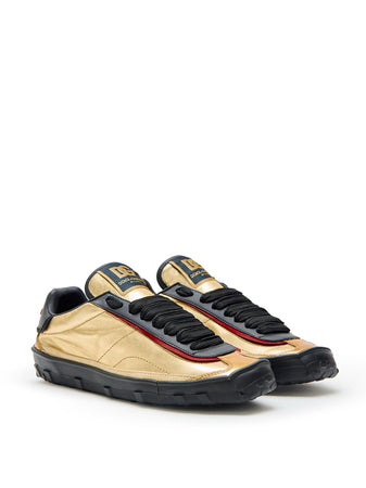 Dolce &amp; Gabbana Sneakers Bassa in Nappa Gold da uomo