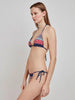 Costume Gisela 2/30224BT taglia M, bikini reversibile fantasia etnica, top triangolo con foam estraibile, slip con laccetti laterali.
