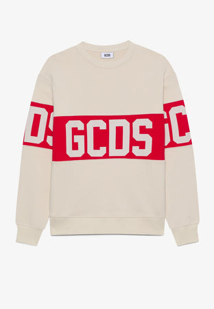 GCDS FELPA BAND LOGO CREWNECK da uomo