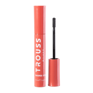bambi eyes mascara nero con Vitamina E, Pantenolo e Cheratina per ciglia rinforzate, allungate e brillanti.