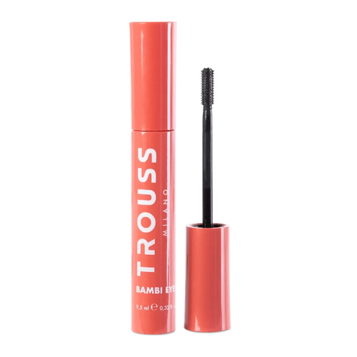 bambi eyes mascara nero con Vitamina E, Pantenolo e Cheratina per ciglia rinforzate, allungate e brillanti.