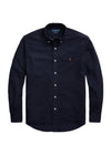 Ralph Lauren Camicia Uomo Button-down Tinta Unita Slim Fit Feather Weight Twill Camicia Polo Maniche Lunghe Pony Ricamato